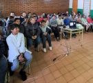 alumnos de la escuela 770 durante la charla de prevención de adicciones.