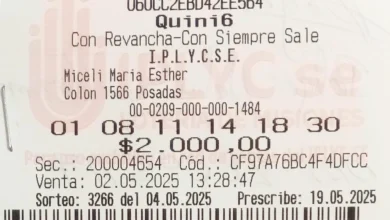 Ticket ganador de los 4 mil millones del Quini 6.
