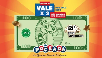 Sorteos Extraordinarios de la Poceada con premios en dólares. Vale x2 por 100 mil y 10 mil dólares.
