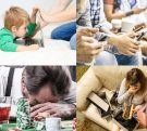 imágenes ejemplo de adicciones conductuales: pantallas, celular, juego y compras